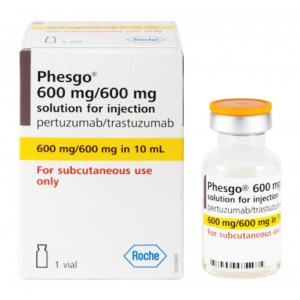 PHESGO 600 MG / 600 MG / 20.000 UNITS IN 10 ML ( PERTUZUMAB / TRASTUZUMAB / HYALURONIDASE-ZZXF ) SOLUTION FOR SUBCUTANEOUS INJECTION 10 ML VIAL